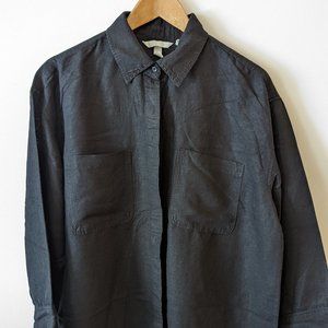 H&M Oversized Button-up Black | Medium